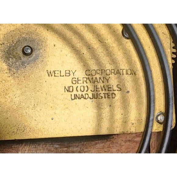 Vintage Welby German Brass Humpback Mantle Clock - Picture 4 of 4